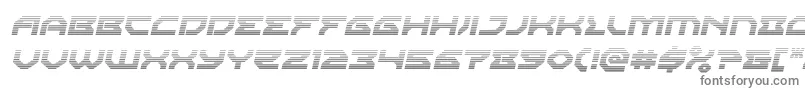 Xenodemongradital-fontti – harmaat kirjasimet valkoisella taustalla