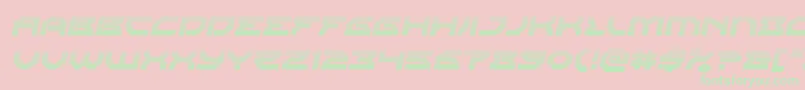Xenodemongradital-Schriftart – Grüne Schriften auf rosa Hintergrund