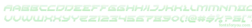 Xenodemongradital-Schriftart – Grüne Schriften auf weißem Hintergrund