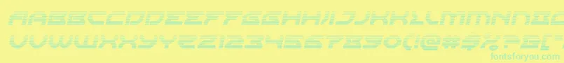 Xenodemongradital Font – Green Fonts on Yellow Background