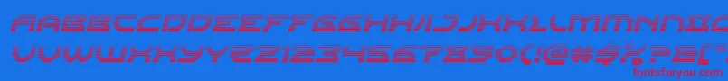Xenodemongradital-Schriftart – Rote Schriften auf blauem Hintergrund