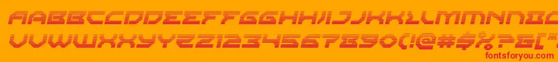 Xenodemongradital Font – Red Fonts on Orange Background