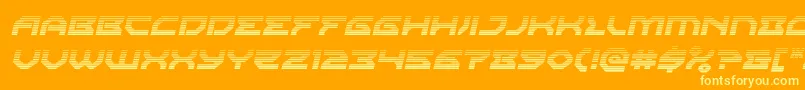 Weitere Informationen zur Xenodemongradital-Schriftart Xenodemongradital-Schriftart – Gelbe Schriften auf orangefarbenem Hintergrund