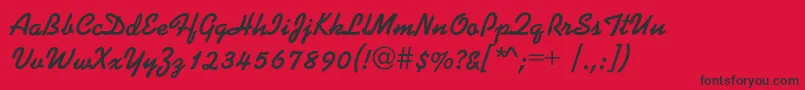 Kaliakrac Font – Black Fonts on Red Background