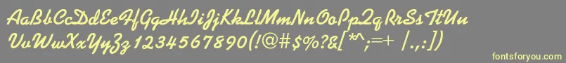 Kaliakrac Font – Yellow Fonts on Gray Background