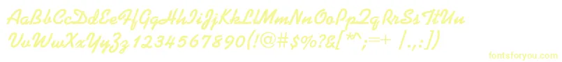 Kaliakrac Font – Yellow Fonts on White Background