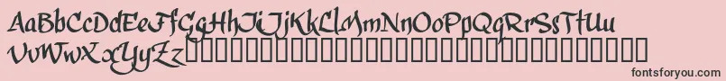 CalphiT Font – Black Fonts on Pink Background