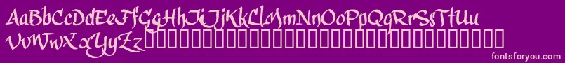 CalphiT Font – Pink Fonts on Purple Background