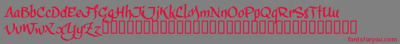 CalphiT Font – Red Fonts on Gray Background
