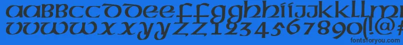 MegenPlain Font – Black Fonts on Blue Background