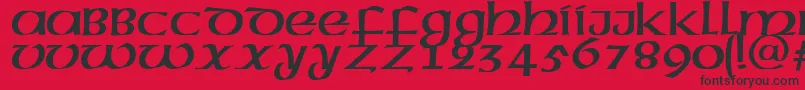 MegenPlain Font – Black Fonts on Red Background