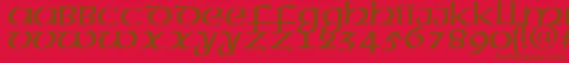 MegenPlain Font – Brown Fonts on Red Background