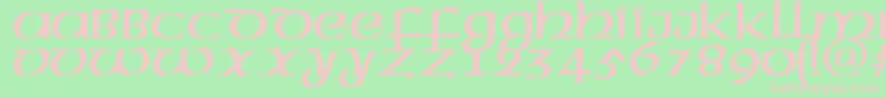 MegenPlain Font – Pink Fonts on Green Background