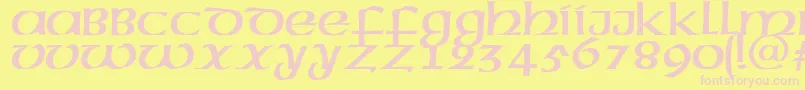 MegenPlain Font – Pink Fonts on Yellow Background