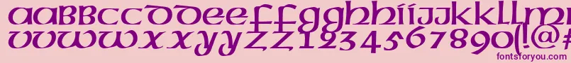 MegenPlain Font – Purple Fonts on Pink Background