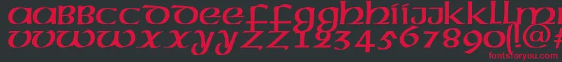MegenPlain-Schriftart – Rote Schriften auf schwarzem Hintergrund