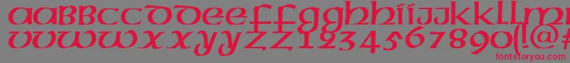 MegenPlain Font – Red Fonts on Gray Background