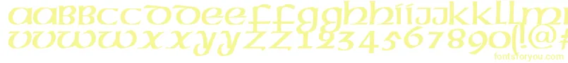 MegenPlain Font – Yellow Fonts on White Background