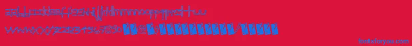 Childsfuntime Font – Blue Fonts on Red Background
