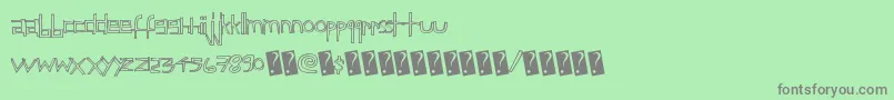 Childsfuntime-Schriftart – Graue Schriften auf grünem Hintergrund