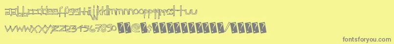 Childsfuntime Font – Gray Fonts on Yellow Background