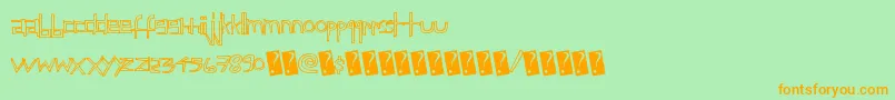 Childsfuntime Font – Orange Fonts on Green Background