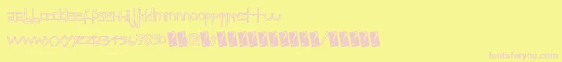 Childsfuntime Font – Pink Fonts on Yellow Background