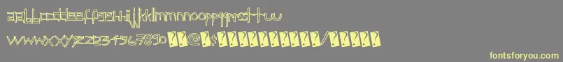 Childsfuntime-Schriftart – Gelbe Schriften auf grauem Hintergrund