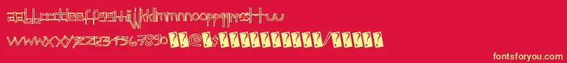 Childsfuntime Font – Yellow Fonts on Red Background