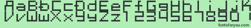 Megaten20xx Font – Black Fonts on Green Background