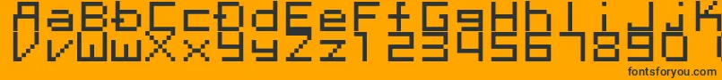 Megaten20xx Font – Black Fonts on Orange Background