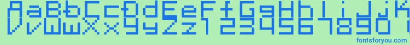 Megaten20xx Font – Blue Fonts on Green Background