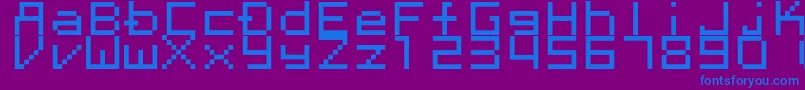 Megaten20xx Font – Blue Fonts on Purple Background