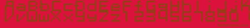 Megaten20xx Font – Brown Fonts on Red Background