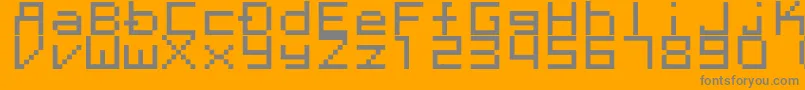 Saiba mais sobre a fonte Megaten20xx Fonte Megaten20xx – fontes cinzas em um fundo laranja