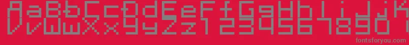 フォントMegaten20xx – 赤い背景に灰色の文字
