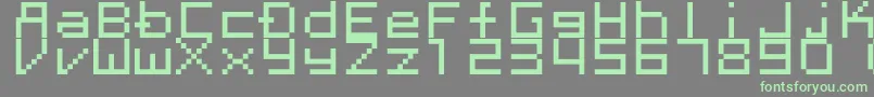 Megaten20xx Font – Green Fonts on Gray Background