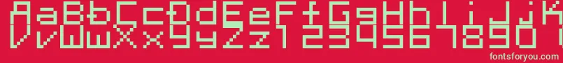 Megaten20xx Font – Green Fonts on Red Background