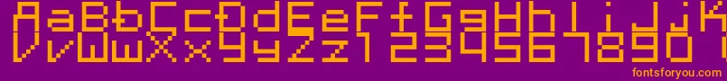 Megaten20xx Font – Orange Fonts on Purple Background