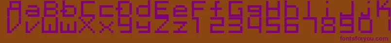 Megaten20xx Font – Purple Fonts on Brown Background