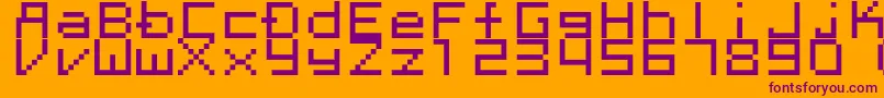 Megaten20xx Font – Purple Fonts on Orange Background