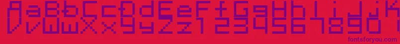 フォントMegaten20xx – 赤い背景に紫のフォント