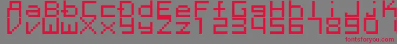 Megaten20xx Font – Red Fonts on Gray Background