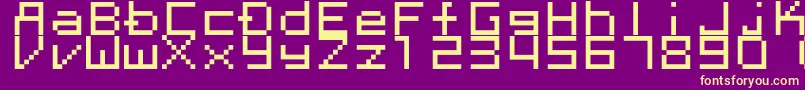 Megaten20xx Font – Yellow Fonts on Purple Background