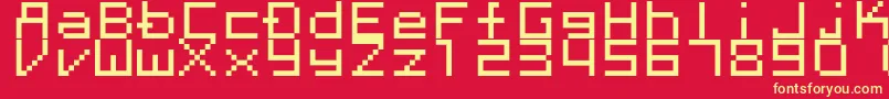 Megaten20xx Font – Yellow Fonts on Red Background