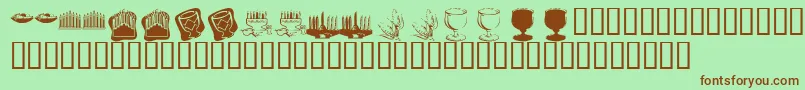 KrHappyKwanza Font – Brown Fonts on Green Background
