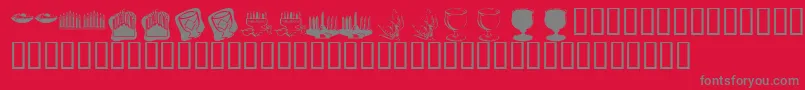 KrHappyKwanza Font – Gray Fonts on Red Background