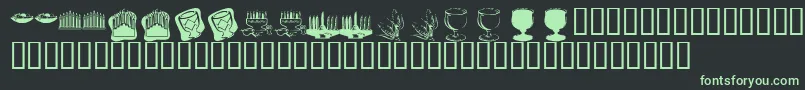 KrHappyKwanza Font – Green Fonts on Black Background