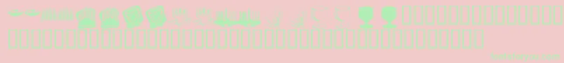 KrHappyKwanza Font – Green Fonts on Pink Background