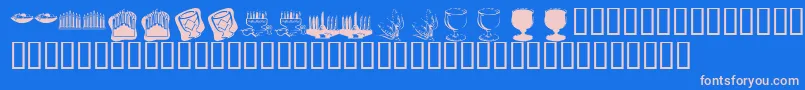 KrHappyKwanza Font – Pink Fonts on Blue Background